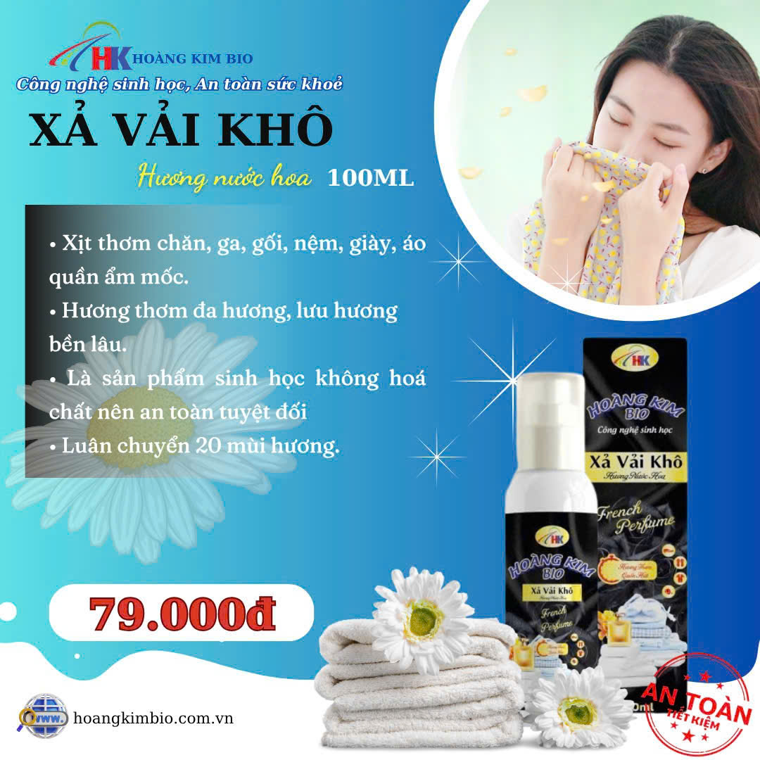 Xả vải khô hương nước hoa 100ML