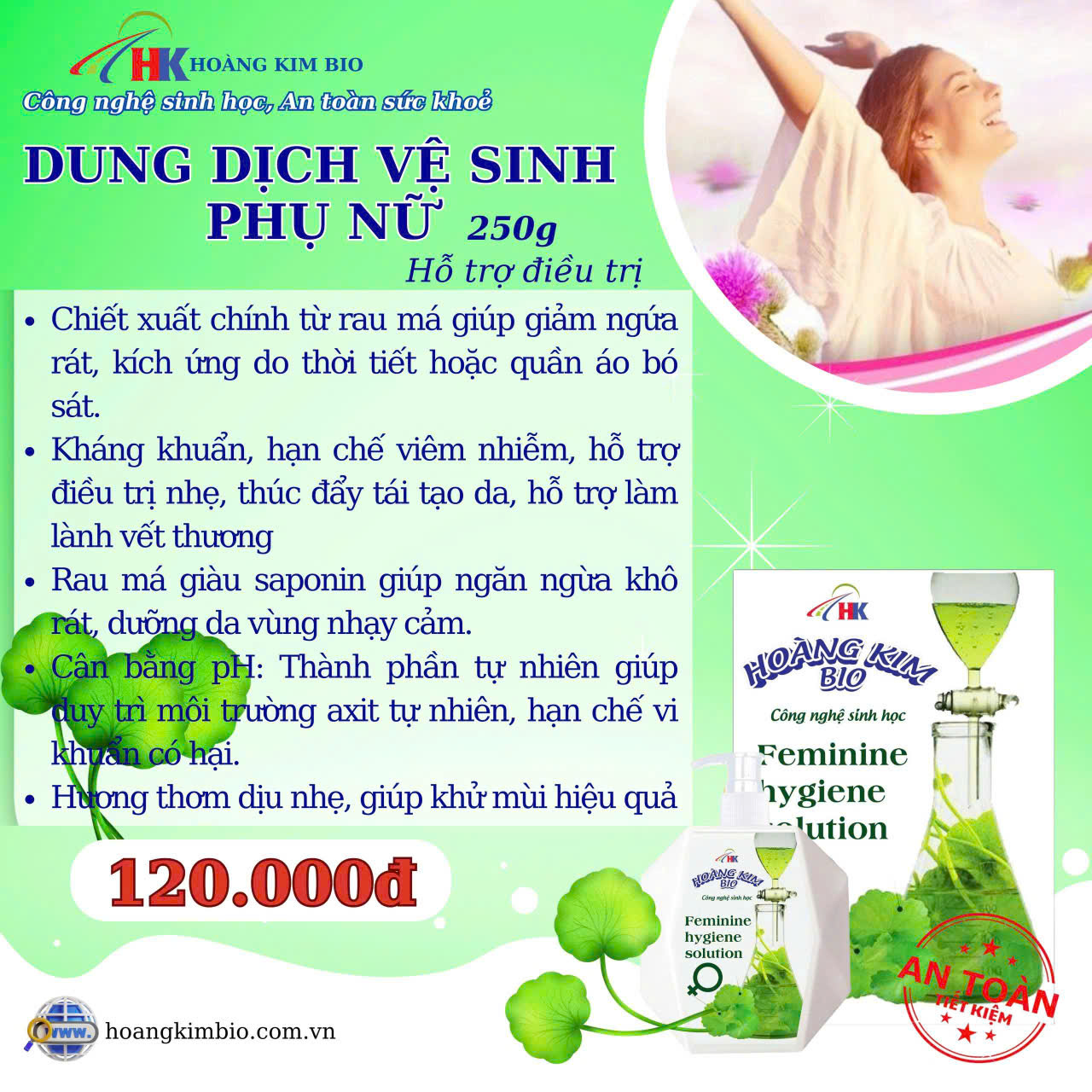 Dung dịch vệ sinh phụ nữ 250G