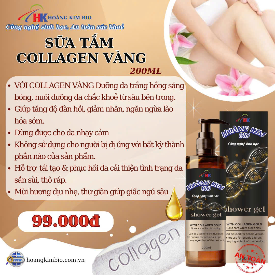 Sữa tắm Collagen Vàng 200ML