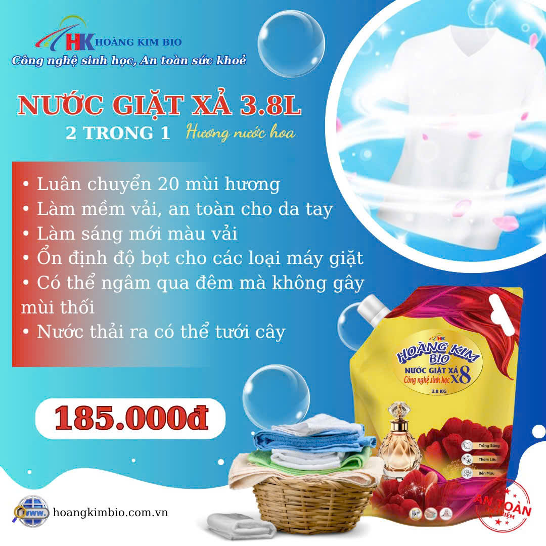 Nước giặt xả 3.8 Lít